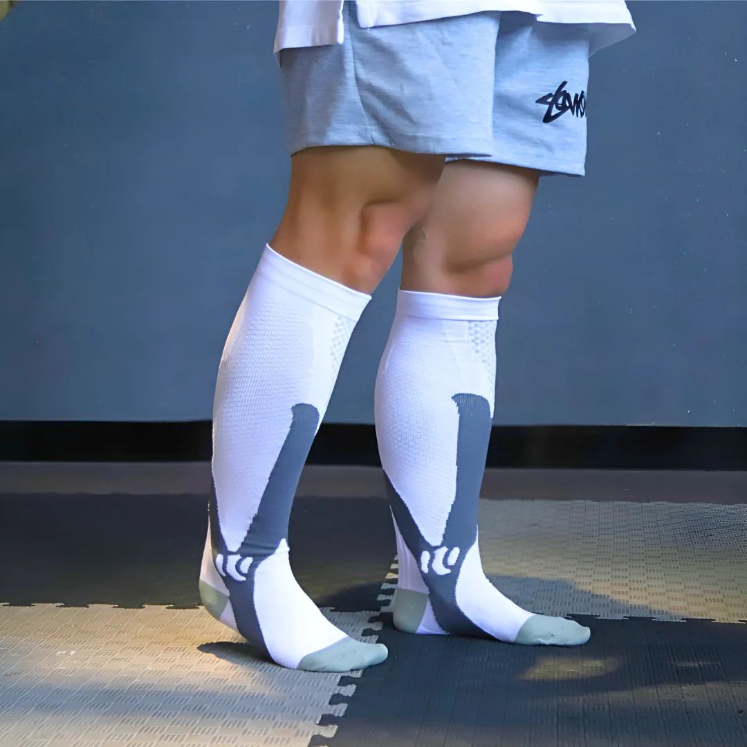 Socks World White Compression Sports Socks